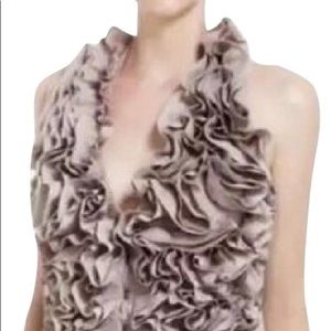 NWOT BCBG Maxazria backless ruffle top